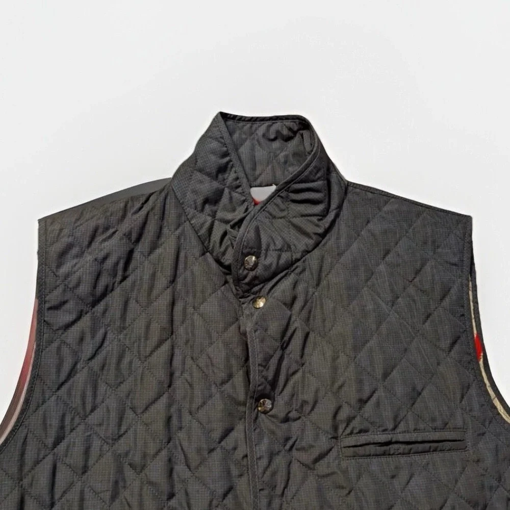 Isaia Men’s Vest L (EU 52) Quilted Puffer Blue, Lining, Extralight Aqua, Italy - Picture 2 of 12